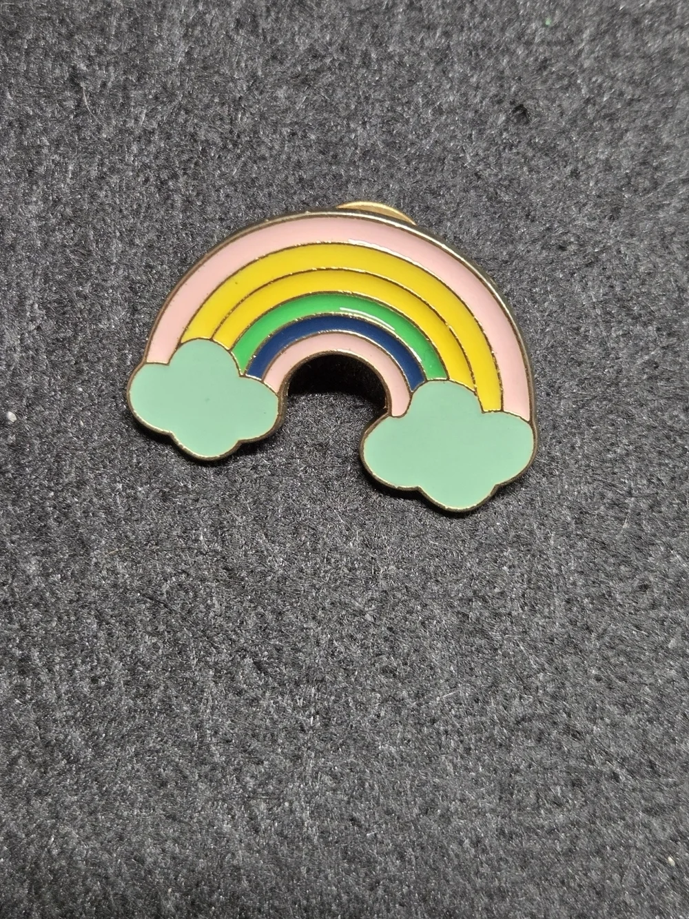 **Cute Mint & Pastel Rainbow Enamel Pin for Kids**